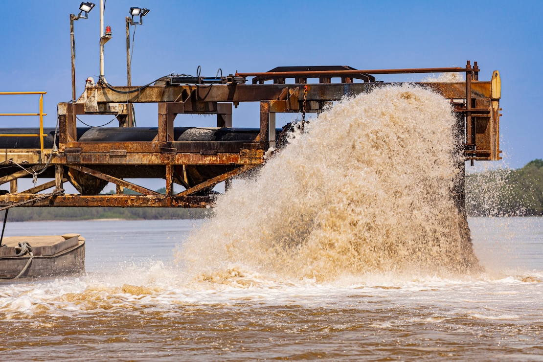 On Apr. 26, 2022, the Dredge Hurley and crew (currently 37 people total) departed its home port, Ensley Engineer Yard, for the 2022 dredging season. Their mission: To maintain navigable shipping lanes along the western rivers and inland waterways.