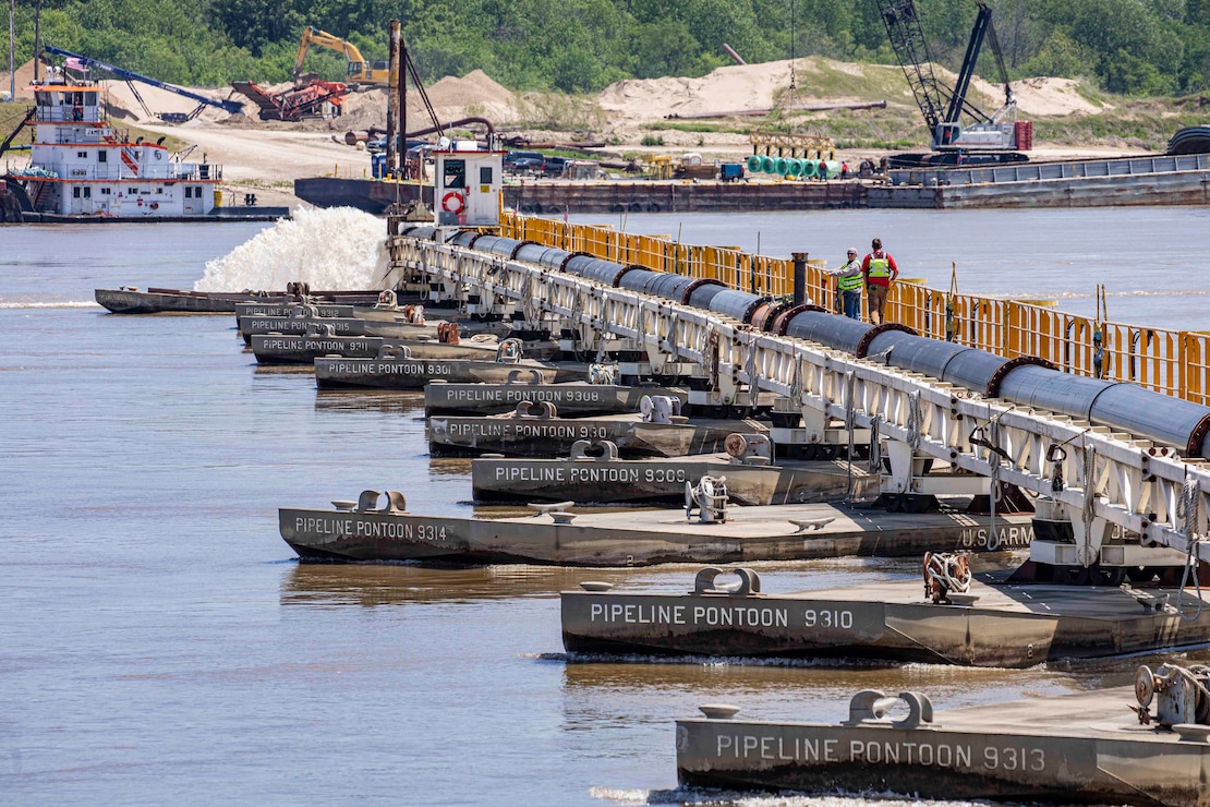 On Apr. 26, 2022, the Dredge Hurley and crew (currently 37 people total) departed its home port, Ensley Engineer Yard, for the 2022 dredging season. Their mission: To maintain navigable shipping lanes along the western rivers and inland waterways.