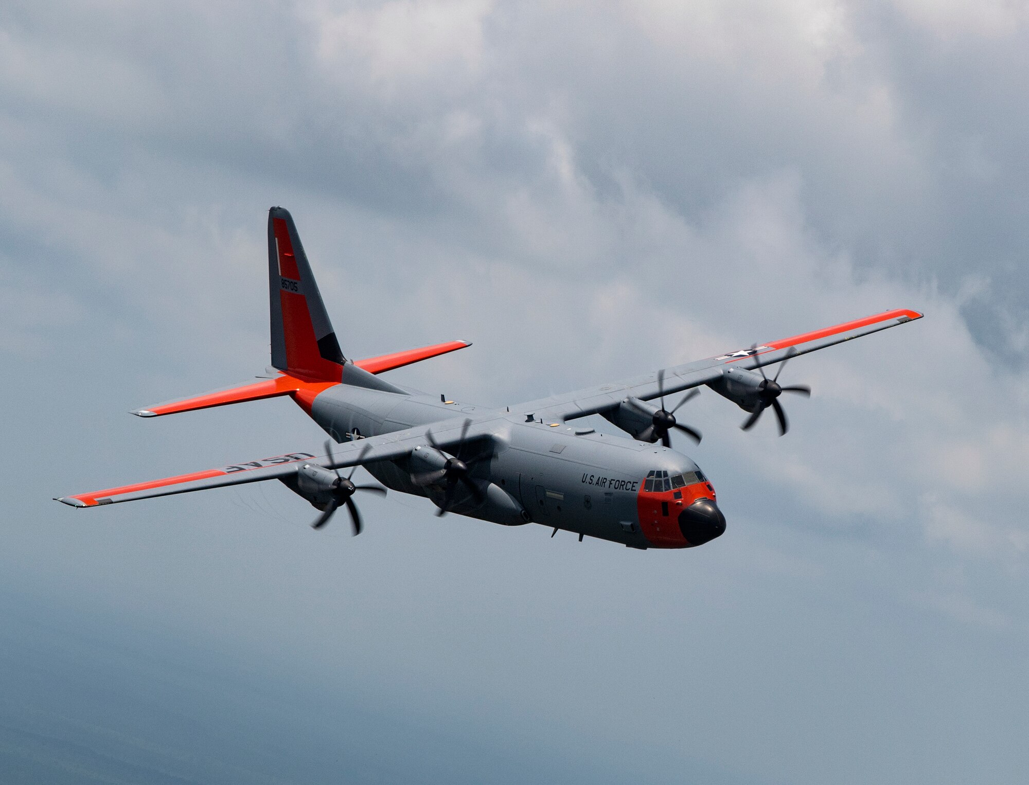 A C-130J Super Hercules flies over Central Arkansas