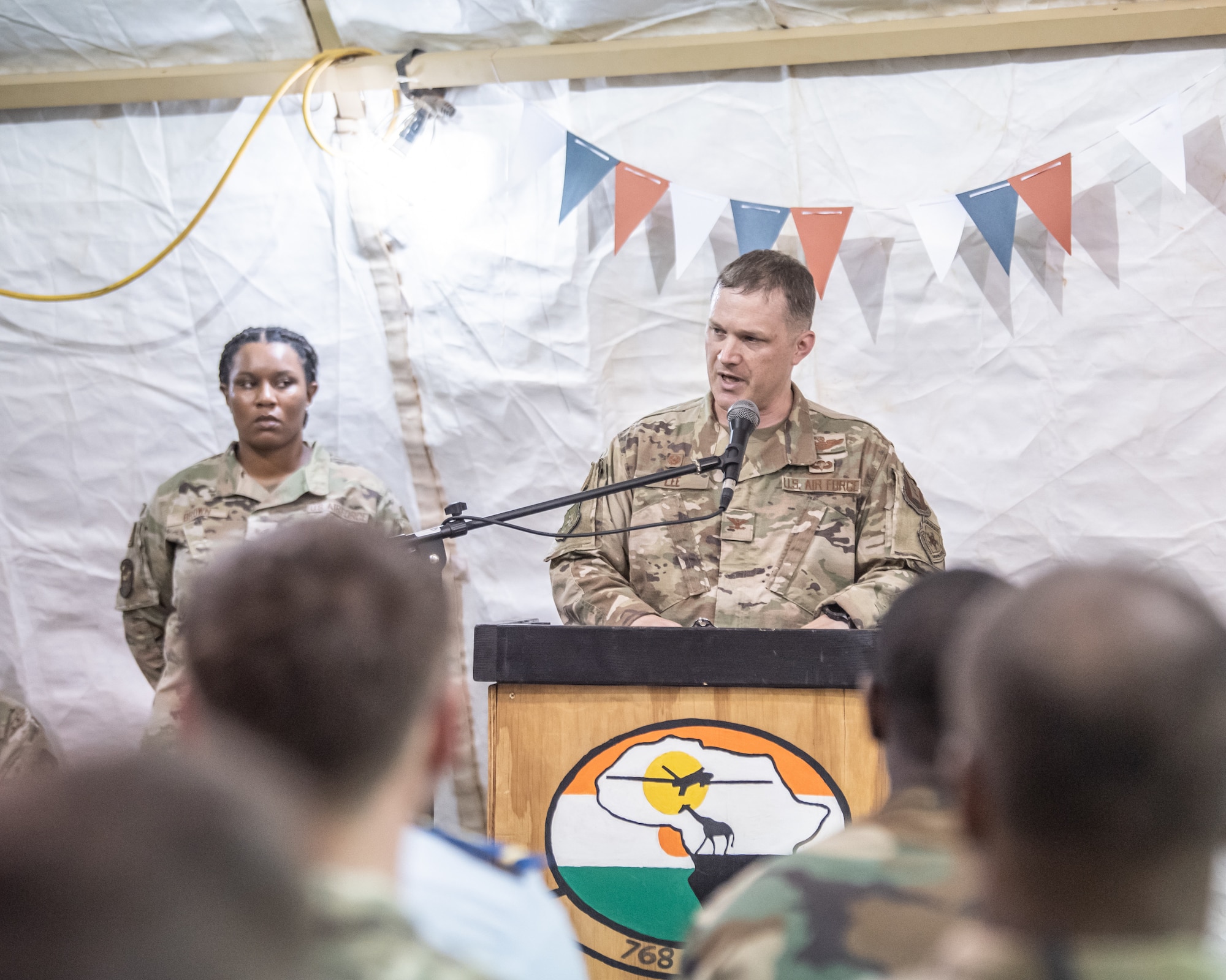 409th Air Expeditionary Group change of command ceremony