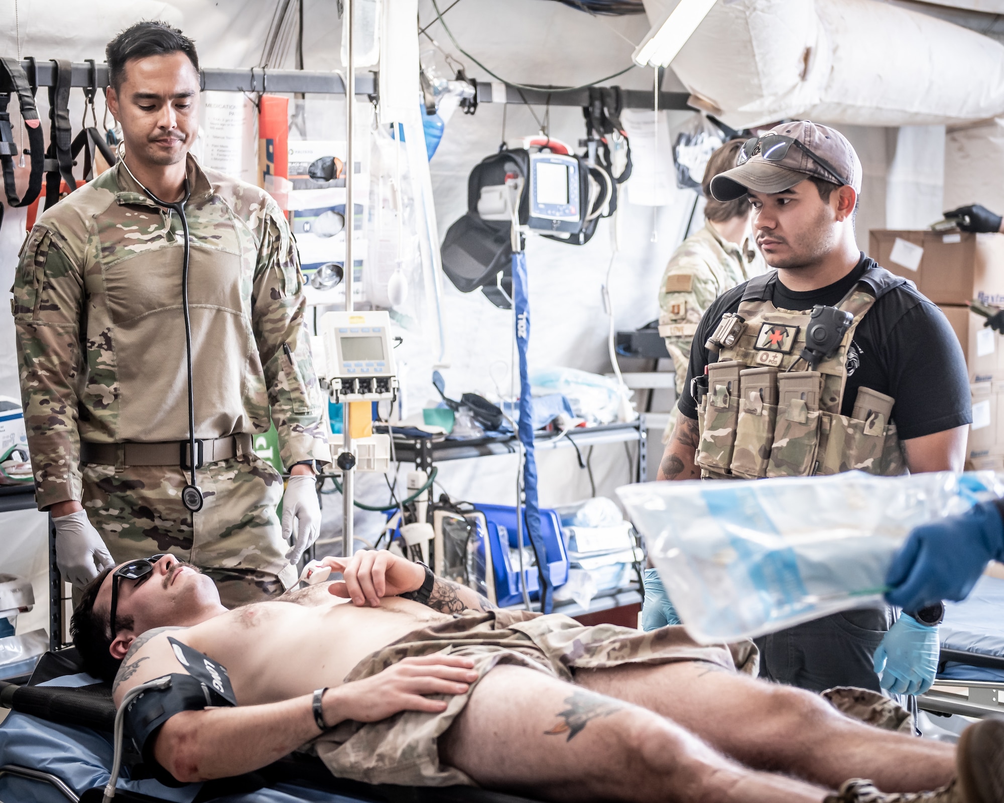 U.S. Air Force and Army medical team conducts joint casualty evacuation drill in Niger