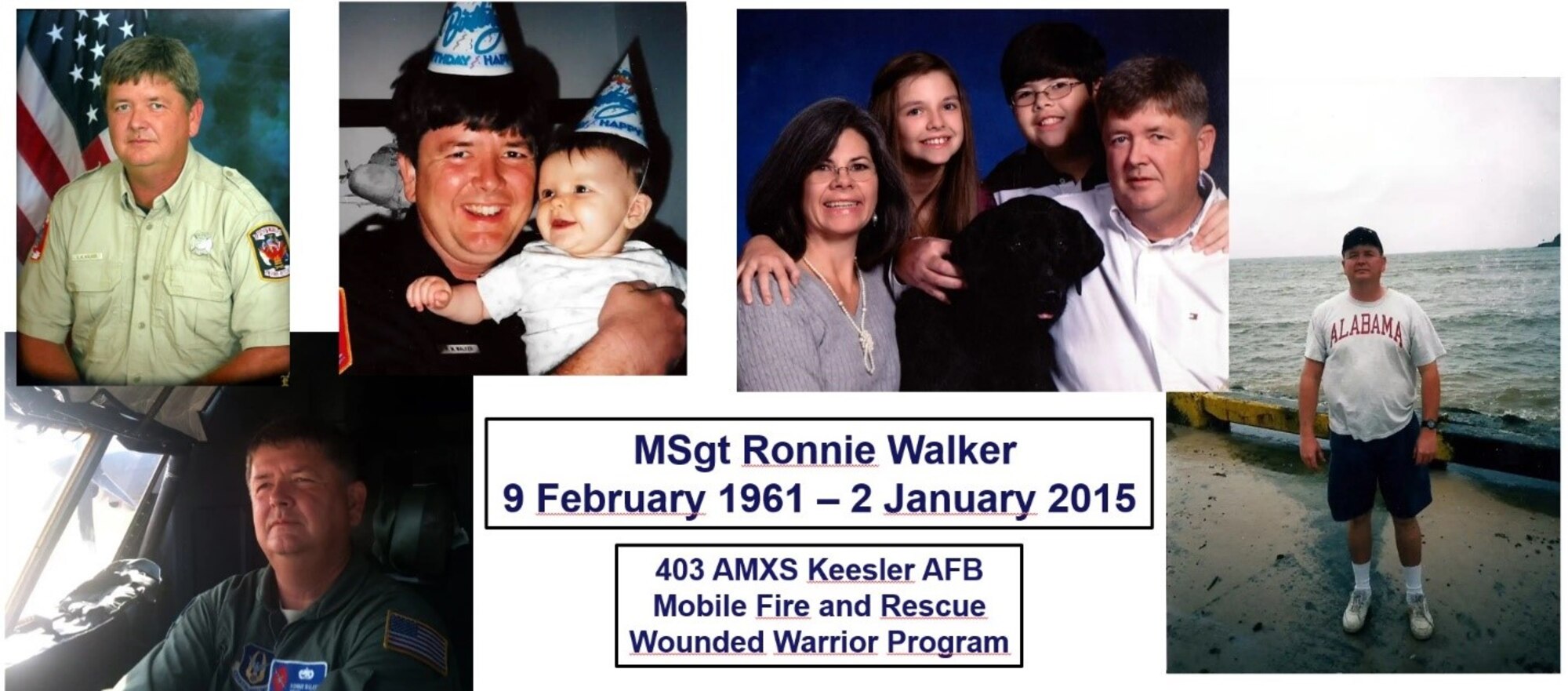 Courtesy graphic of a photo collage of Master Sgt. Ronnie Walker.