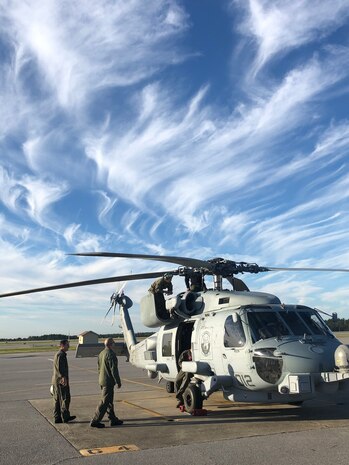 Naval aviators get a look at fleet aircraft at the NAS Whiting Field Fleet Fly In