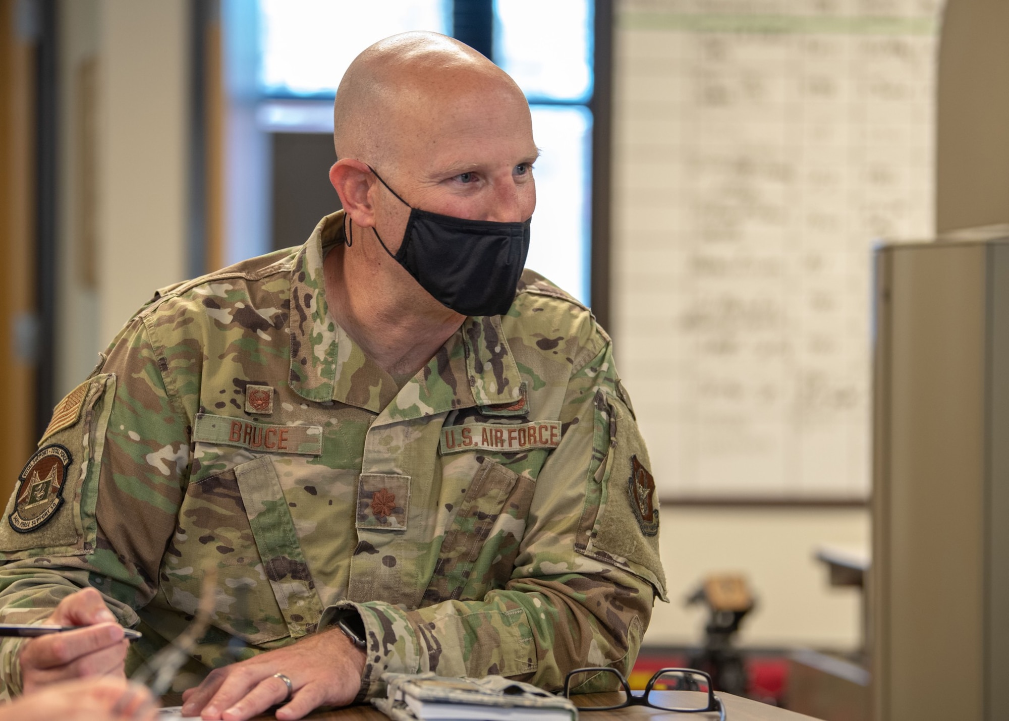 Maj. Robert Bruce, 349th FSS commander was one of the key team members who improved the squadron's readiness process.