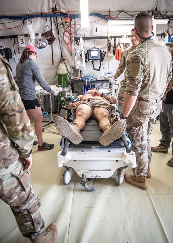 U.S. Air Force and Army medical team conducts joint casualty evacuation drill in Niger