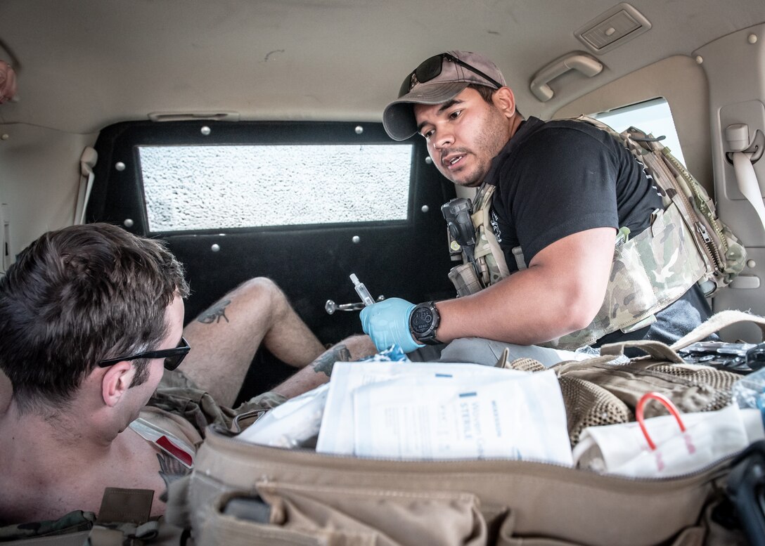 U.S. Air Force and Army medical team conducts joint casualty evacuation drill in Niger