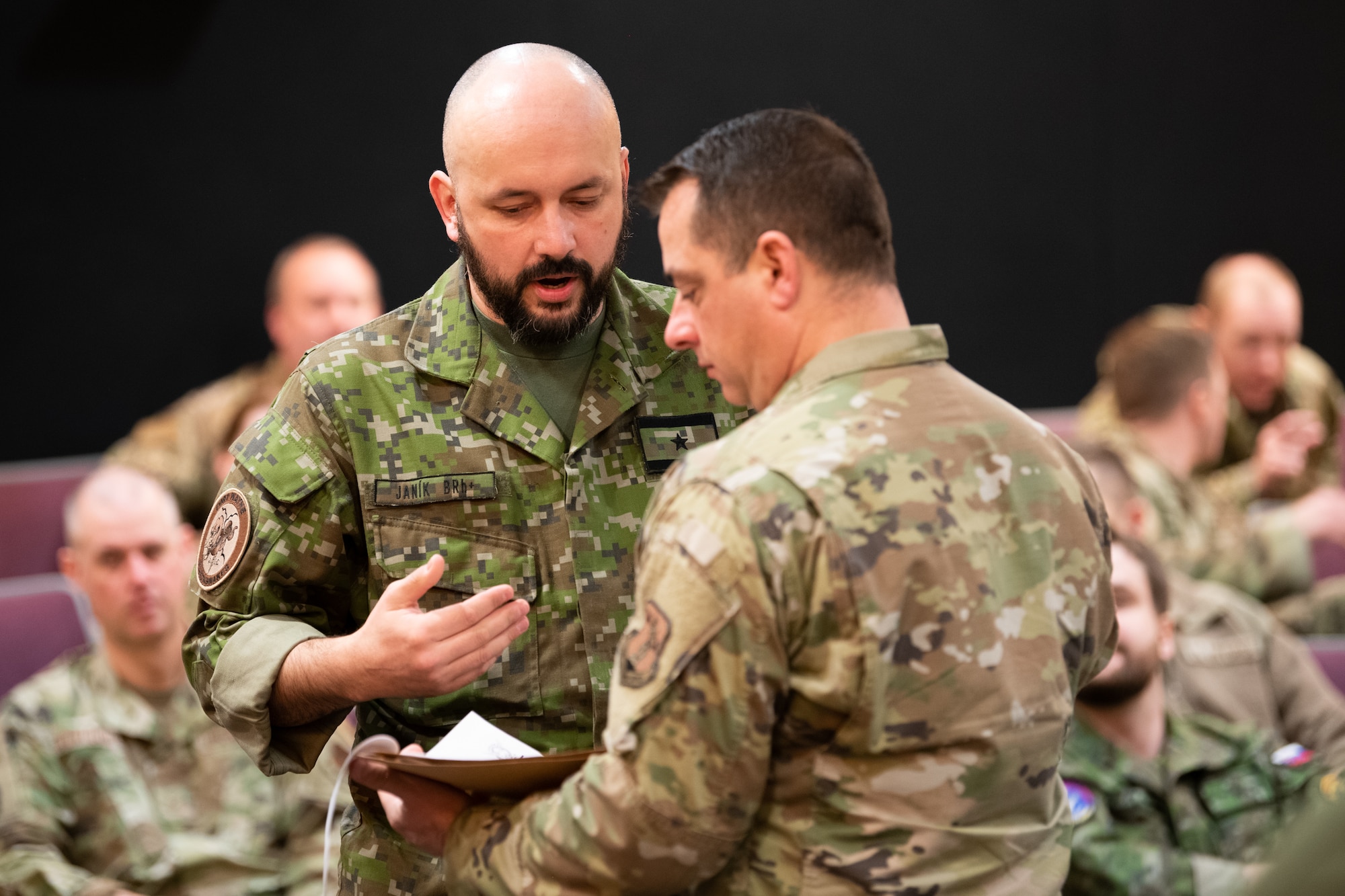 U.S. Airmen with the Indiana Air National Guard, and Slovak armed forces personnel trained together Feb. 22, 2022, at the 122nd Fighter Wing, Fort Wayne, Indiana. The joint training built on a more than 25-year partnership under the Department of Defense National Guard Bureau State Partnership Program.