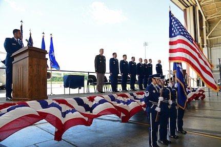 New York National Guard Airmen with the 105th Airlift Wing were recognized with the Distinguished Flying Cross and Air Medal with valor at Stewart Air National Guard Base in Newburgh, New York, June 4, 2022. Gen. Daniel Hokanson, chief, National Guard Bureau, and Air Force Lt. Gen. Michael Loh, director of the Air National Guard, praised the Airmen for their heroic actions flying a C-17 Globemaster military transport aircraft into Hamid Karzai International Airport in Kabul, Afghanistan, as Taliban forces took the capital city in August 2021.