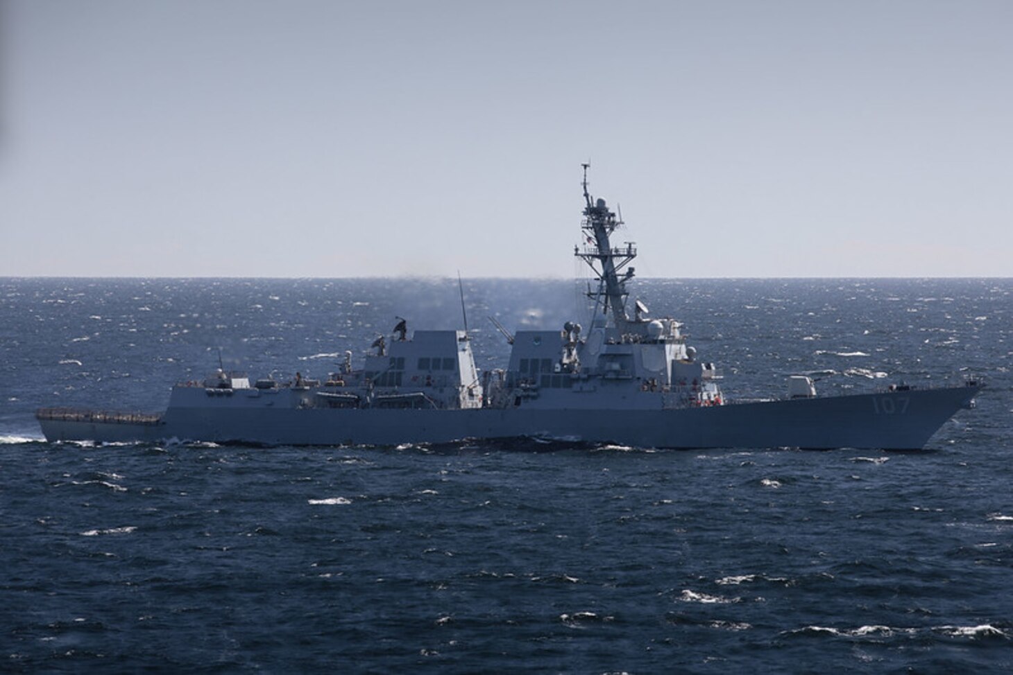 Arleigh Burke-class guided-missile destroyer USS Gravely (DDG 107) sails alongside the Wasp-class amphibious assault ship USS Kearsarge (LHD 3) during maneuvering exercises with the Finnish Navy in the Baltic Sea, May 16, 2022. Kearsarge, flagship of the Kearsarge ARG/MEU team, is on a scheduled deployment under the command and control of Task Force 61/2 while operating in U.S. Sixth Fleet in support of U.S., Allied and partner interests in Europe and Africa.
