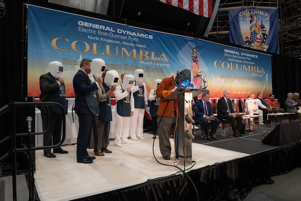 USS District of Columbia keel laying ceremony.