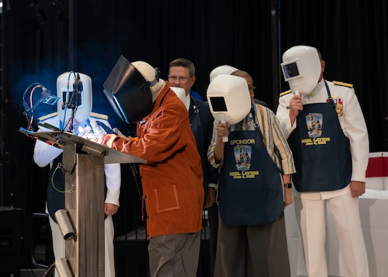 USS District of Columbia keel laying ceremony.