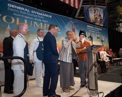 USS District of Columbia keel laying ceremony.