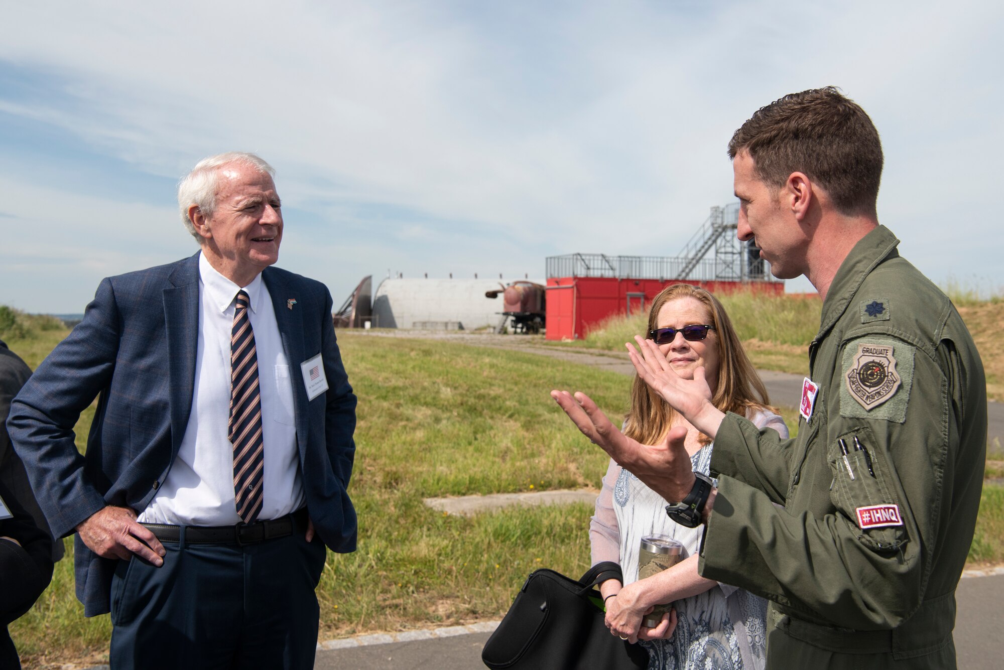 Members of the American Chamber of Commerce in Luxembourg, ambassadors from multiple NATO countries and representatives of the Luxembourg Ministry of Defense travelled to Spangdahlem for mission briefs and a visit with base leadership.