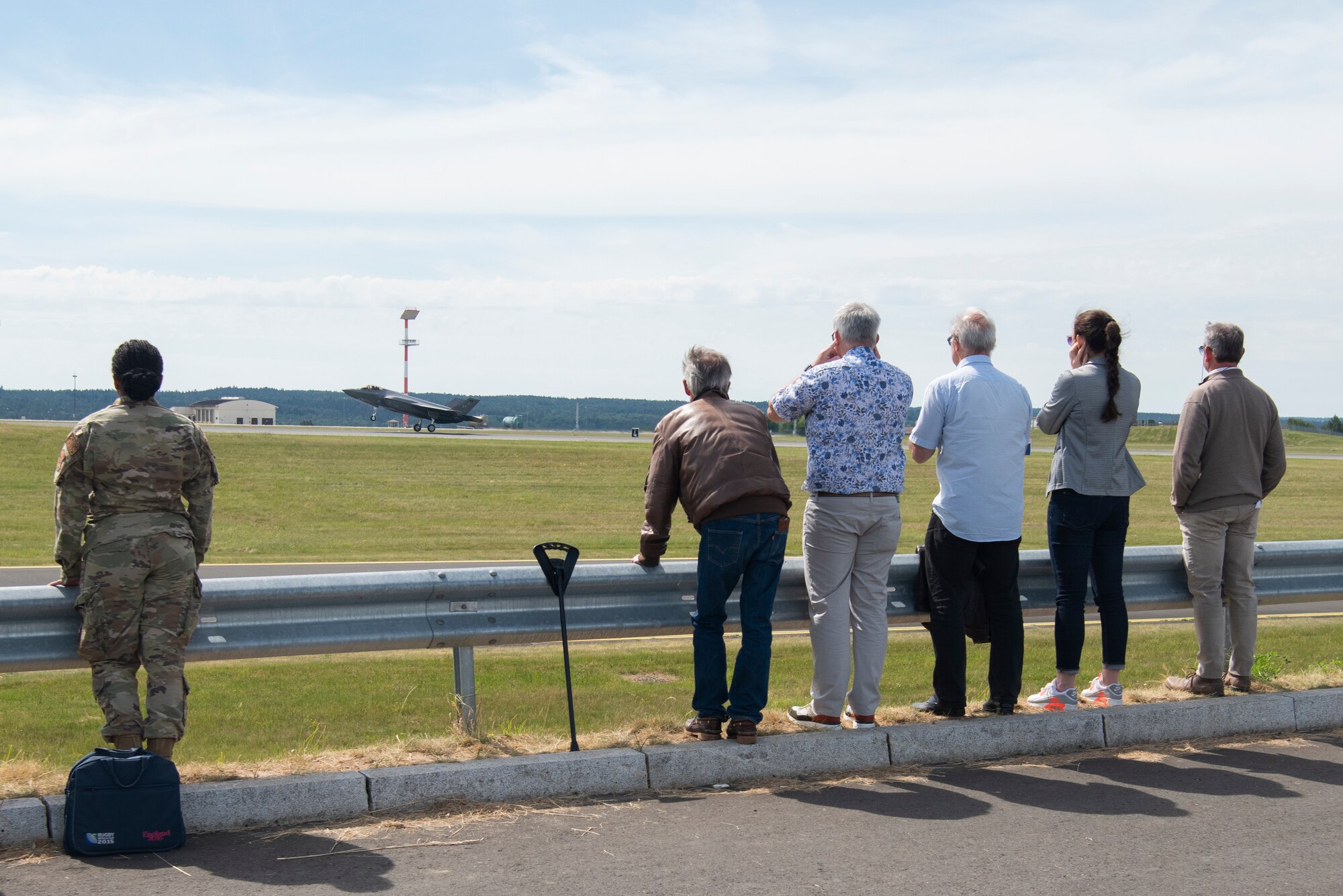 Members of the American Chamber of Commerce in Luxembourg, ambassadors from multiple NATO countries and representatives of the Luxembourg Ministry of Defense travelled to Spangdahlem for mission briefs and a visit with base leadership.