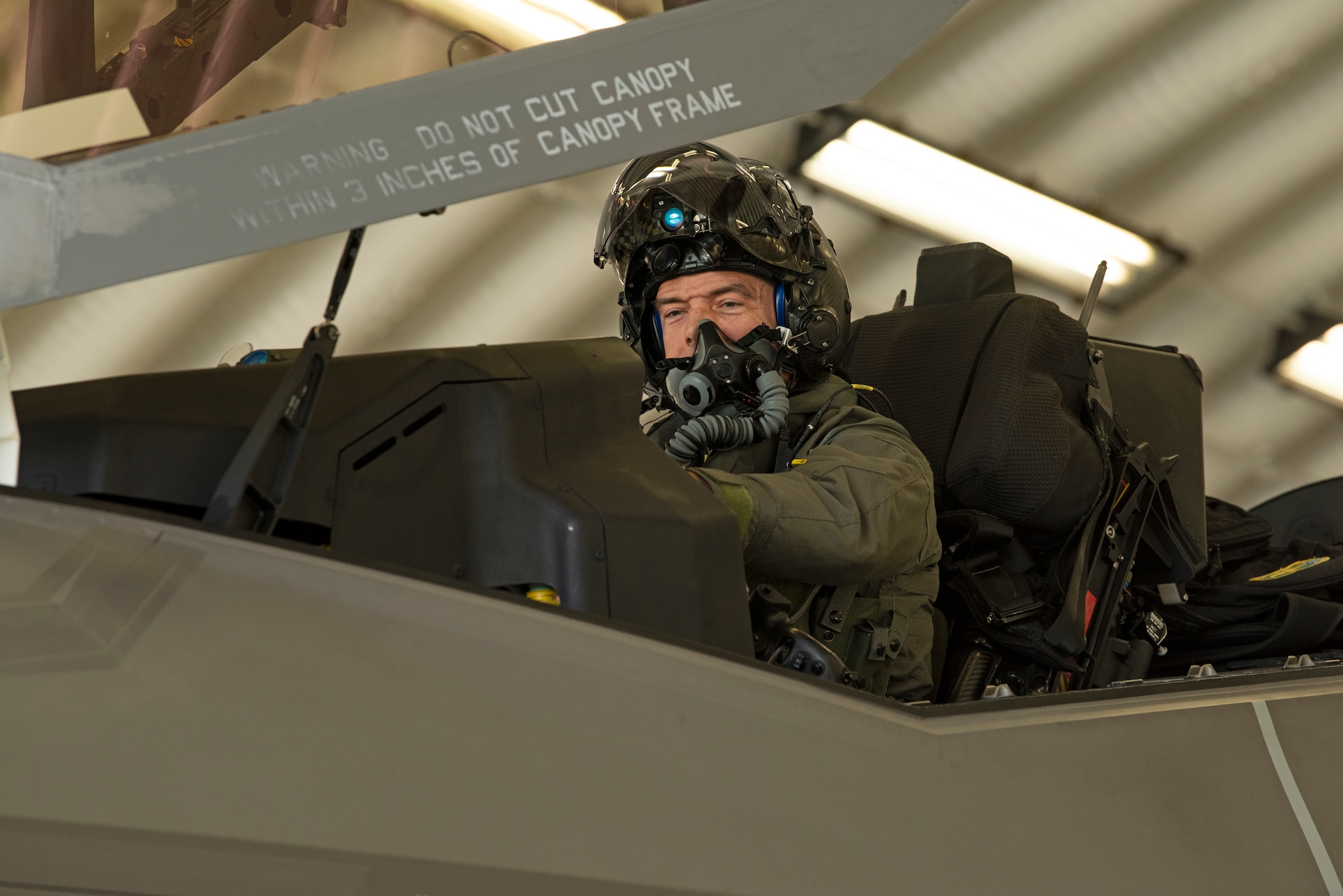 U.S. Air Force Lt. Col. Christopher White, 315th Fighter Squadron commander, currently deployed to Spangdahlem Air Base, Germany, prepares an F-35A Lightning II aircraft for take off, June 3, 2022. Members of the 158th Fighter Wing are in Europe to support NATO’s ongoing air policing mission to deter aggression and assure allies and partners in the region. (U.S. Air Force photo by Tech. Sgt. Anthony Plyler)