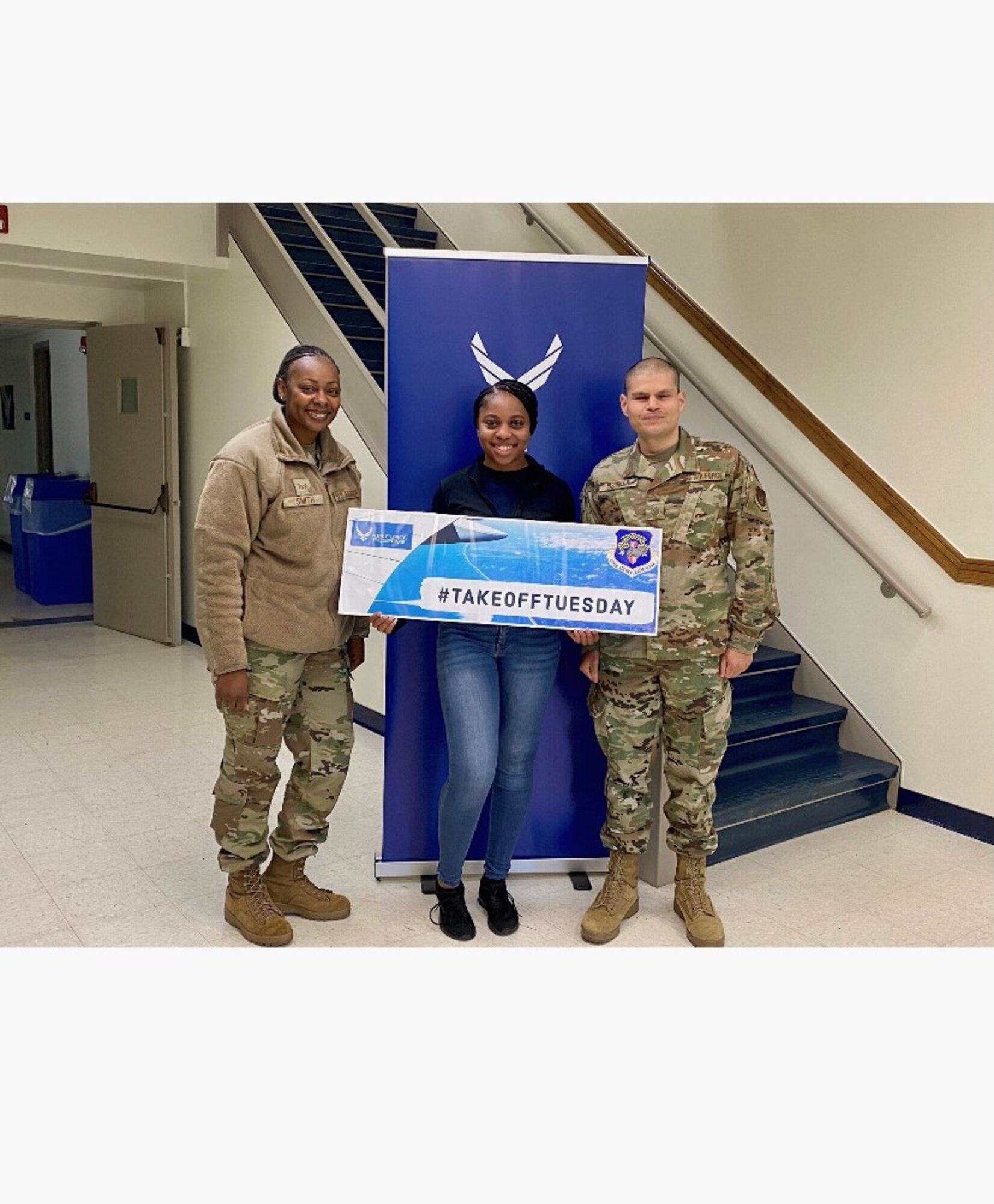 Heading off to Basic Military Training today is Nhytavia Evans from Fredericksburg, VA, who will join 459th Maintenance Squadron! Good Luck and see you soon! #ReserveCitizenAirmen