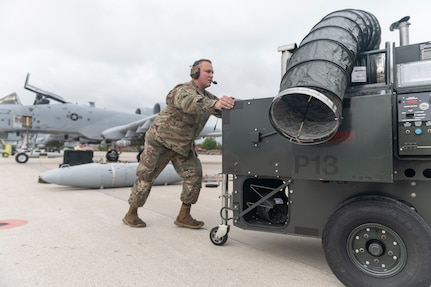 Airmen with the 124th Aircraft Maintenance Squadron launch, recover, and perform routine systems checks on the A-10 Thunderbolt II June 7, 2022 at the Alpena Combat Readiness Training Center. The 124th Fighter Wing is participating in Agile Rage, a National Guard Bureau-led effort to execute on the Air Forces’ agile combat employment mission.