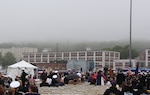 SUBASE NEW LONDON, GROTON, Conn. (May. 28, 2022) – Pier side seating (cheap seats at the end of the pier) for the commissioning of USS OREGON (SSN 793).