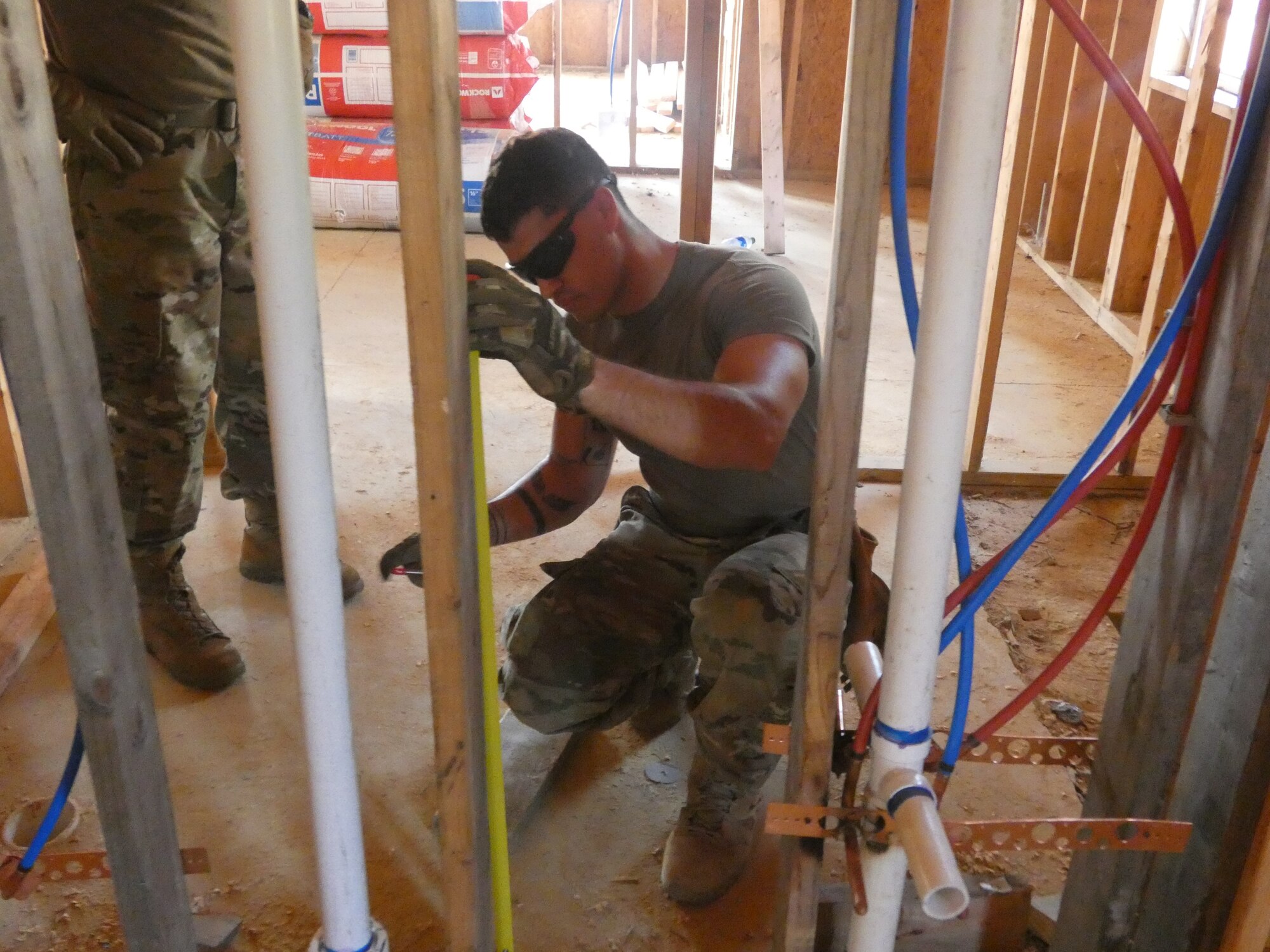 156th Civil Engineer Squadron Airmen give back to the community during training