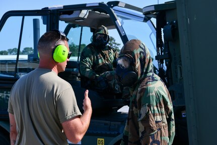Master Sgt. Michael Imler gives instruction to Airmen