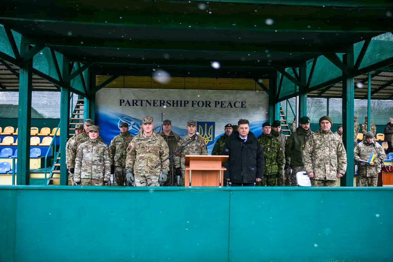 Nov. 30, 2021, marked the official transfer of authority of the Joint Multinational Training Group - Ukraine mission from the Washington National Guard’s 81st Stryker Brigade Combat Team, known as Task Force Raven, to the Florida National Guard’s 53rd Infantry Brigade Combat Team, known as Task Force Gator. The 81st left a lasting impact on our Ukrainian partners and on the mission as a whole.