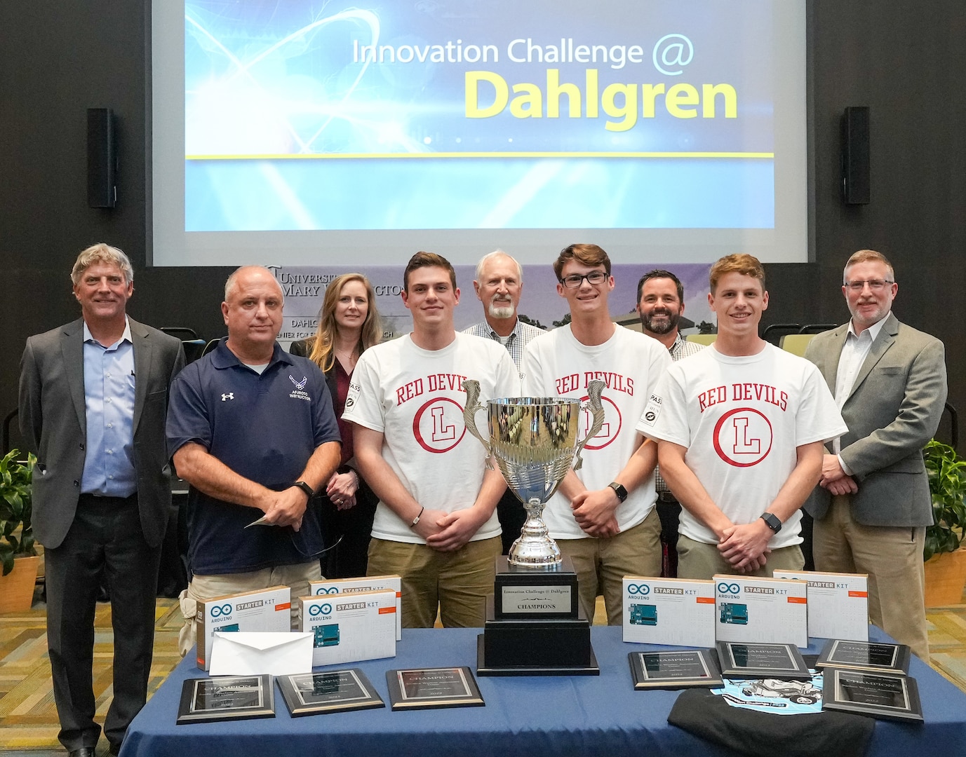 IMAGE: Lancaster County High School’s robotics team placed second at the Innovation Challenge @Dahlgren. The team earned $1,500 for their school’s STEM program.