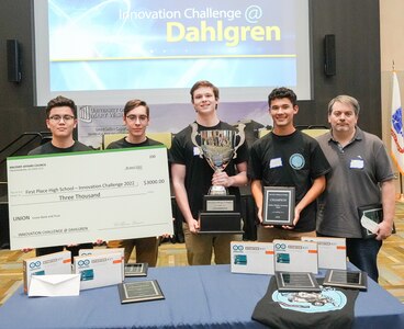 IMAGE: Fredericksburg Christian School’s robotics team placed first at the Innovation Challenge @Dahlgren. The team earned $3,000 for their school’s STEM program.