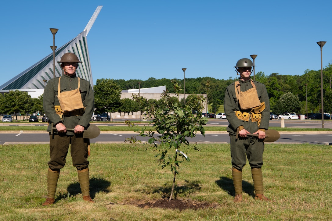 The National Museum of the Marine Corps planted a tree from Belleau Wood, France on June 6, 2022. On this day 104 years ago, the Marines of the 5th and 6th Regiments began a coordinated assault to dislodge German forces, it's called the Battle of Belleau Wood. The National Museum of the Marine Corps commemorates the Marines who fought there by planting the ancestors of the trees they fought under.