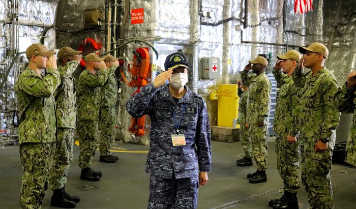 U.S. Navy Littoral Combat Ship Hosts Japan Maritime Self-Defense Force Admirals