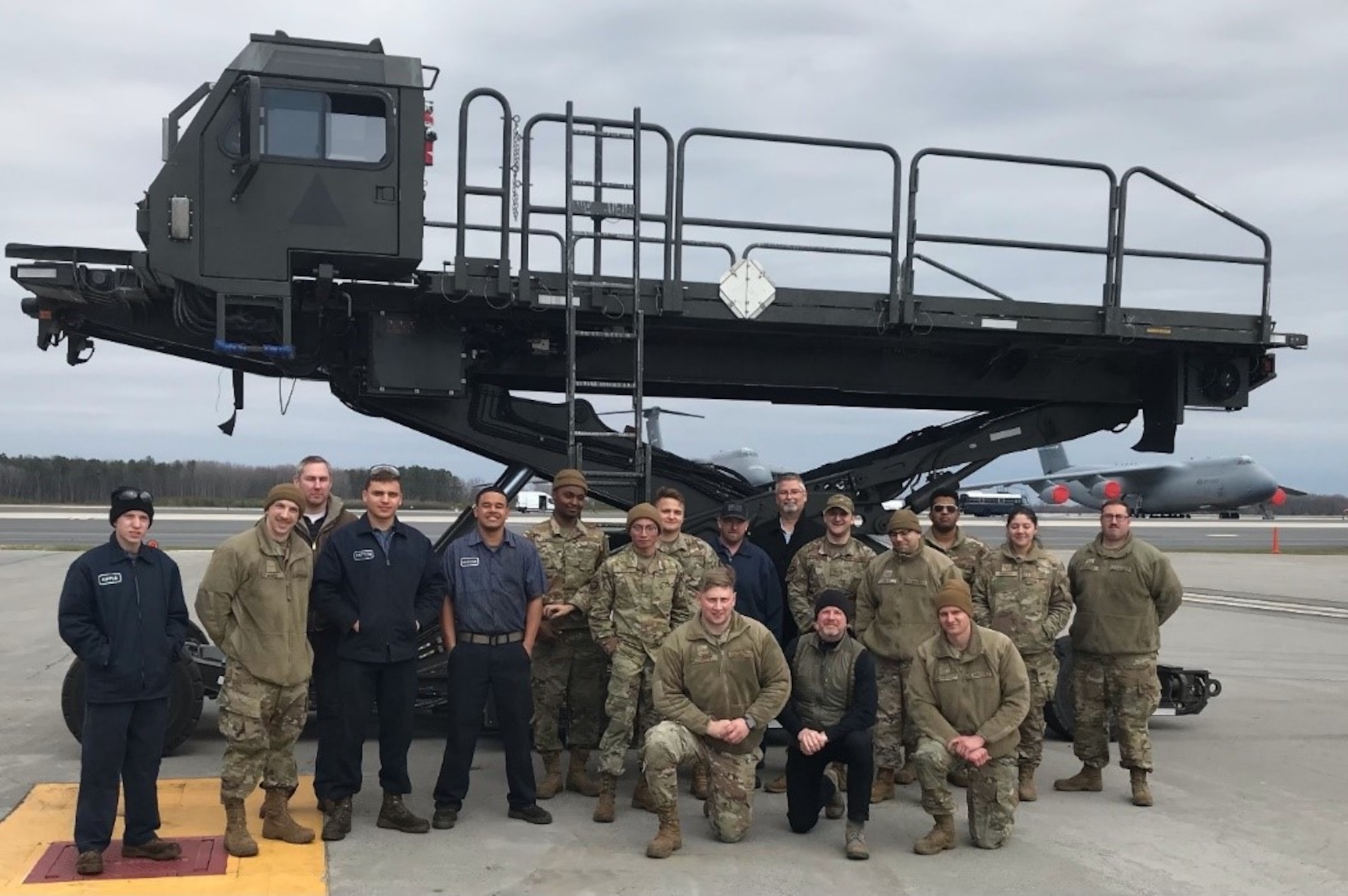 DOVER AIR FORCE BASE, Del. -- Hybrid Halvorsen Prototype evaluation team at Air Mobility Command’s Dover Aerial Port.