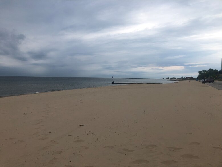 Dredge material placement site for Muskegon Harbor