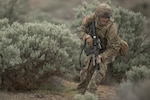 Idaho Army National Guard Soldiers from Charlie Company,  one of three companies making up the 2-116th Combined Arms Battalion, train in tactical movements during annual training. The 2-116th CAB is preparing to deploy in support of Operation Spartan Shield.