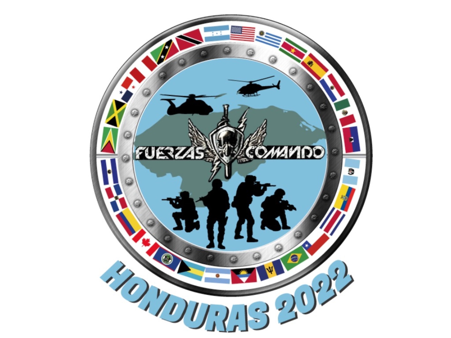 Graphic for the Fuerzas Comando 2022 exercise in Honduras.