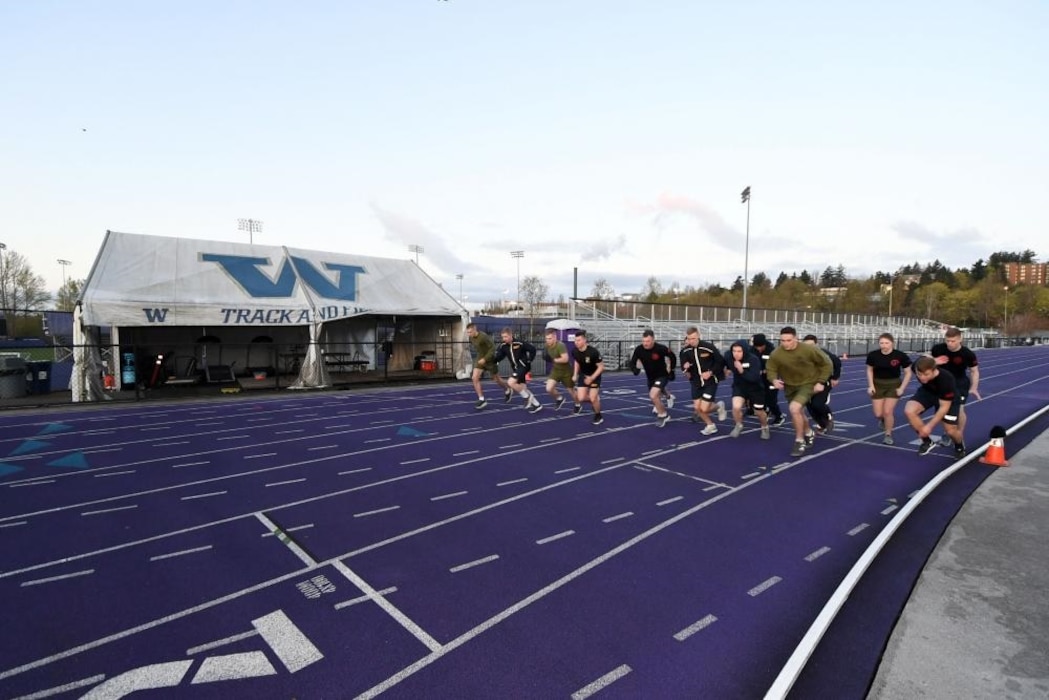NROTC students and staff members from the Universities of Idaho/Washington State, Oregon State, Utah and Washington compete in military drill, academic and athletic events