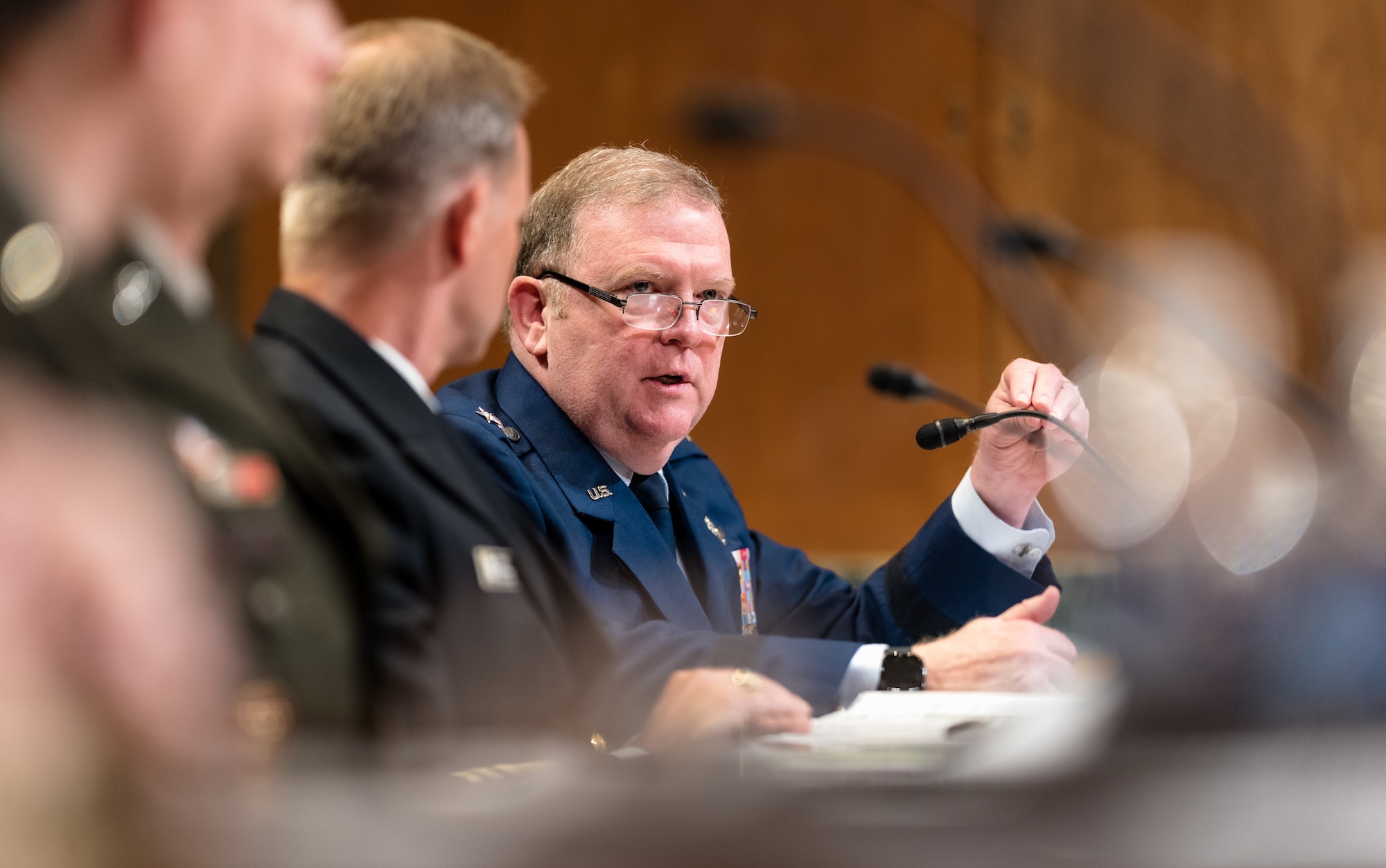 Lt. Gen. Richard W. Scobee, Chief of the Air Force Reserve and commander of the Air Force Reserve Command testifies