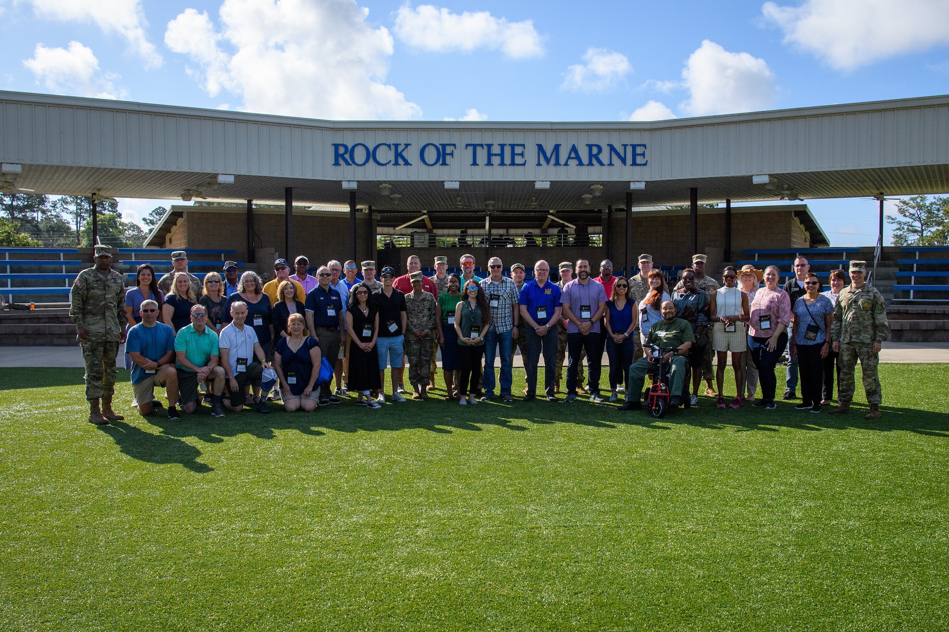 Educators and Soldiers pose for a photo