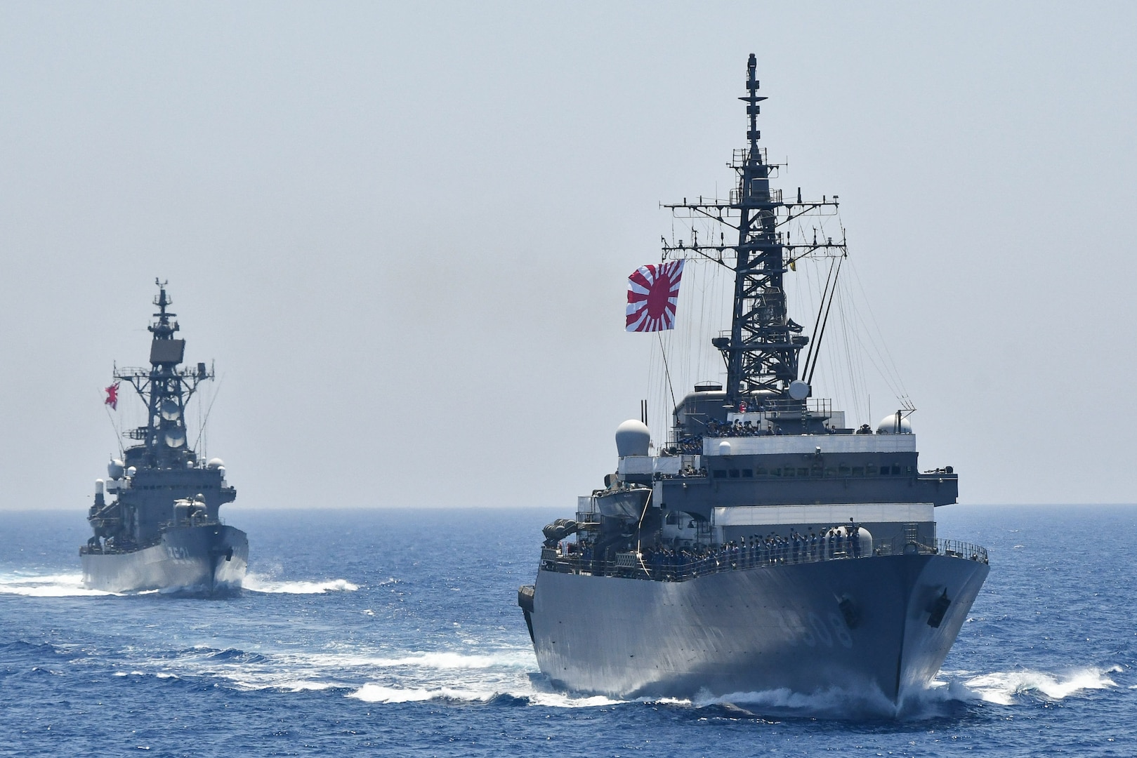 NATO Ships Train with Japan Maritime Self-Defense Force in Mediterranean Sea