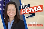 My DCMA graphic with a profile picture of Heather Roberts-Wrenn.