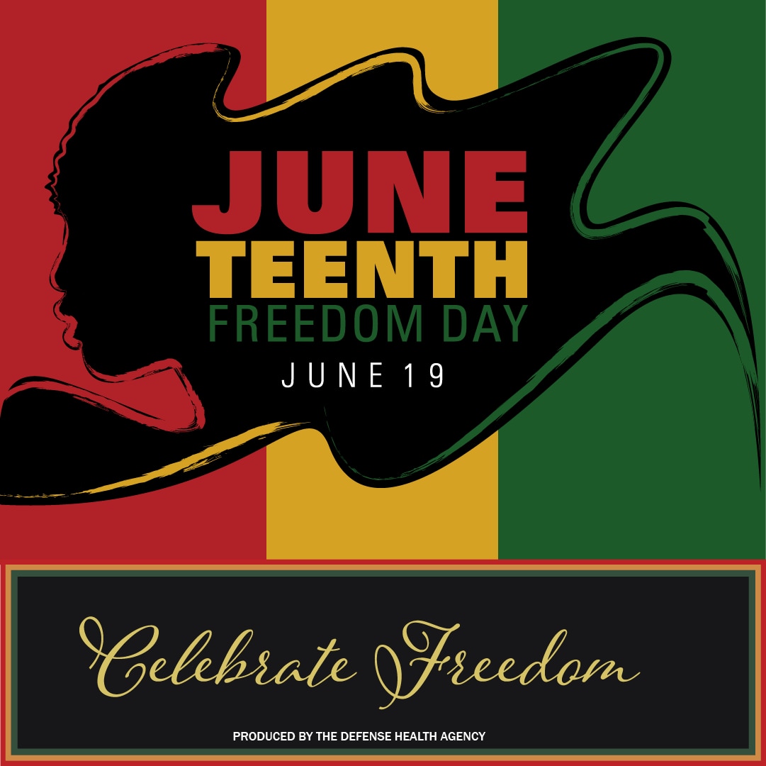 U.S. Navy graphic by Defense Health Agency Juneteenth graphic.