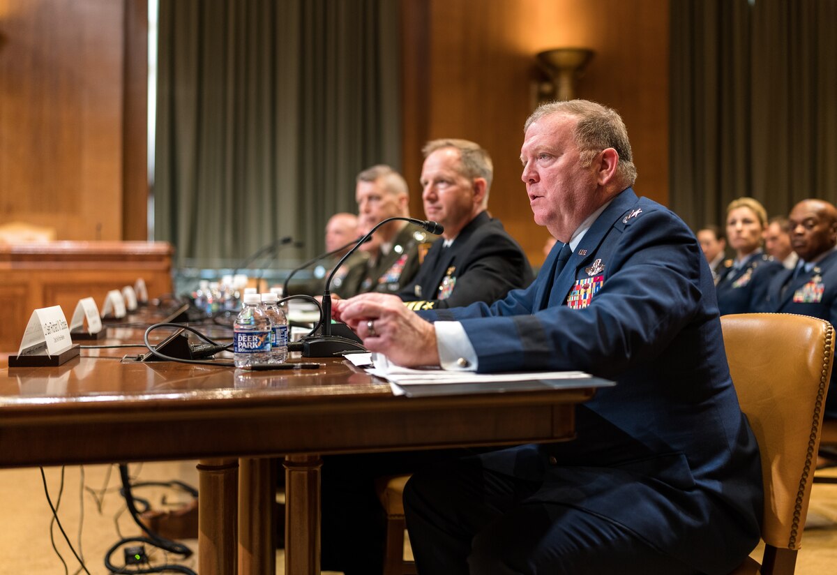 Lt. Gen. Richard W. Scobee, Chief of the Air Force Reserve and commander of the Air Force Reserve Command testifies