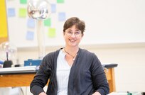 IMAGE: Naval Surface Warfare Center Dahlgren Division biochemist Erica Borgers Klonkowski talks about her educational journey and career path in front of a group of students during the Fredericksburg Regional Summer Governor’s School program, June 9.