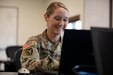 Maj. Christine Pierce, the Cyber Defense Branch Chief of the Pennsylvania Army National Guard participates in Cyber Shield 2022 at Camp Robinson in North Little Rock, Arkansas June 10, 2022. Cyber Shield 2022 is the Department of Defense's largest unclassified inter-agency and joint national level training cyber defense exercise which includes representation from 20 states plus Guam.