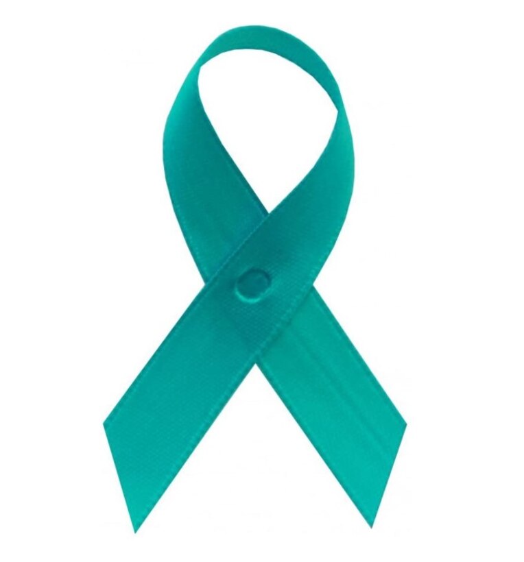 Teal ribbon to show support for sexual assault
