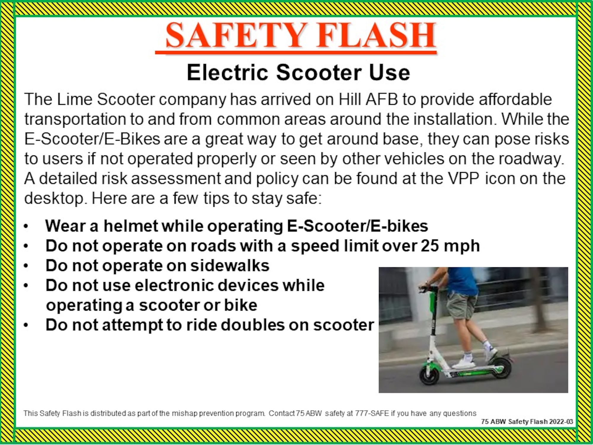 Dos and don'ts on an electric scooter or bike