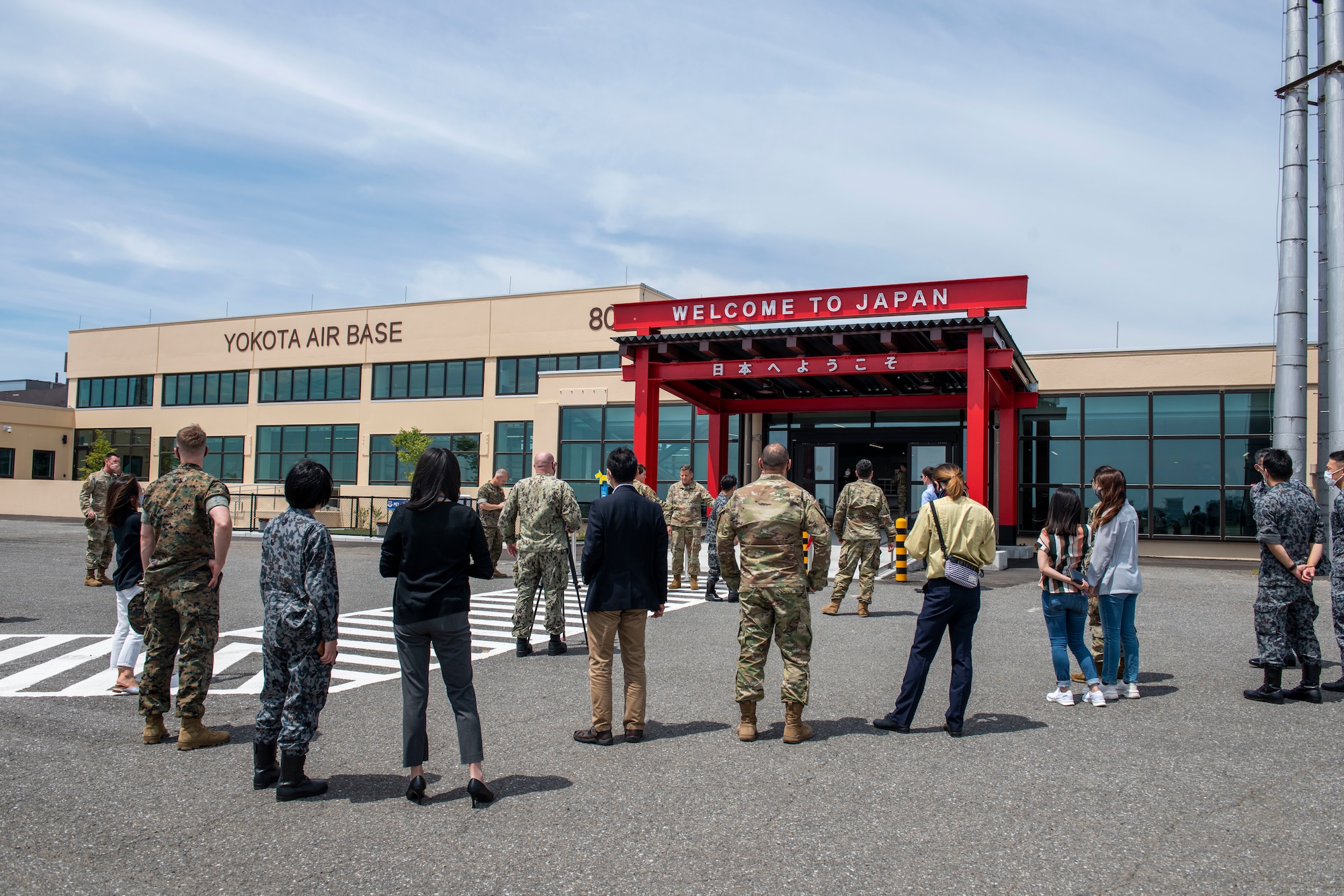 The Yokota Air Base community celebrated the opening of a new Air Mobility Command passenger terminal on Monday, June 13.