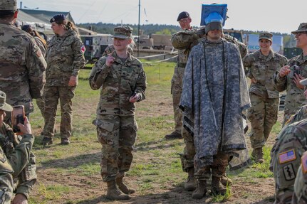 456th Medical Company Area Support honors Soldier with impromptu commencement ceremony during Defender 22