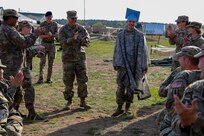 456th Medical Company Area Support honors Soldier with impromptu commencement ceremony during Defender 22