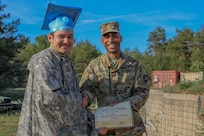 456th Medical Company Area Support honors Soldier with impromptu commencement ceremony during Defender 22