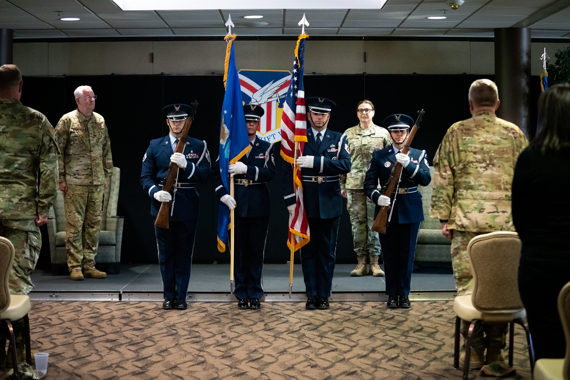 An NCO induction ceremony welcomed 13 members of the installation’s newest class of staff sergeants to the NCO corps.