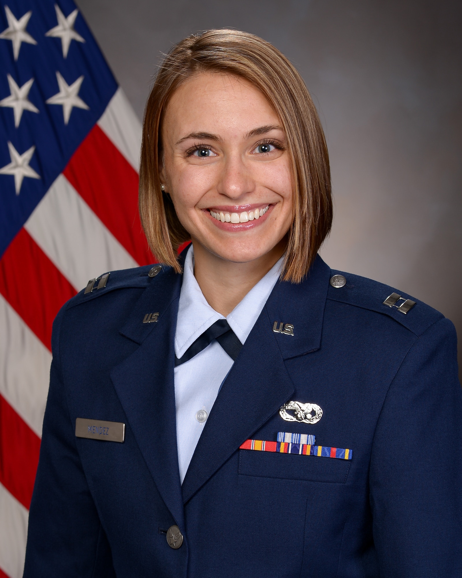 professional military headshot of Capt. Kalynn Mendez